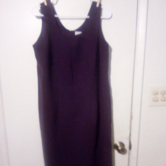 K Woman Petite Plum Sleeveless Tank Dress Size 14WP - Picture 1 of 2